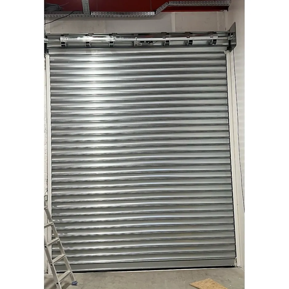 4M Rideau Métallique Galvanisé Motorisé 220V Lames Pleines 7/10ème L3500 H5500 CLASSIC