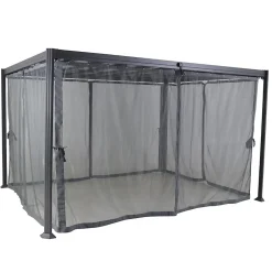 Hespéride Rideaux moustiquaire pour tonnelle Belize lattes 3 x 3,8 m