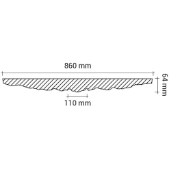 Profhome Rosace 156046 Élement décorative Élement pour plafond style Rococo-Baroque blanc diametre 86 cm