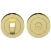 GoodHome Rosace de fonction rond à visser à condamnation Duod effet laiton satin or Ø50mm