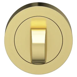 GoodHome Rosace de fonction rond à visser à condamnation Duod effet laiton satin or Ø50mm