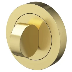 GoodHome Rosace de fonction rond à visser à condamnation Duod effet laiton satin or Ø50mm