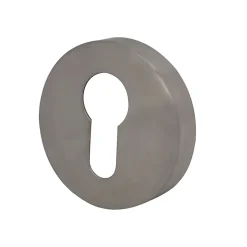 Rosace de fonction rond à visser Duod acier effet nickel satin gris Ø52mm- Best