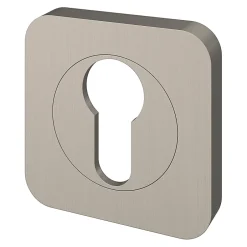 Rosace de fonction rond à visser Duod effet nickel satin gris Ø52.5mm-GoodHome Best