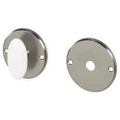 GoodHome Rosace de fonction rond à visser à condamnation brillant argent Ø48mm