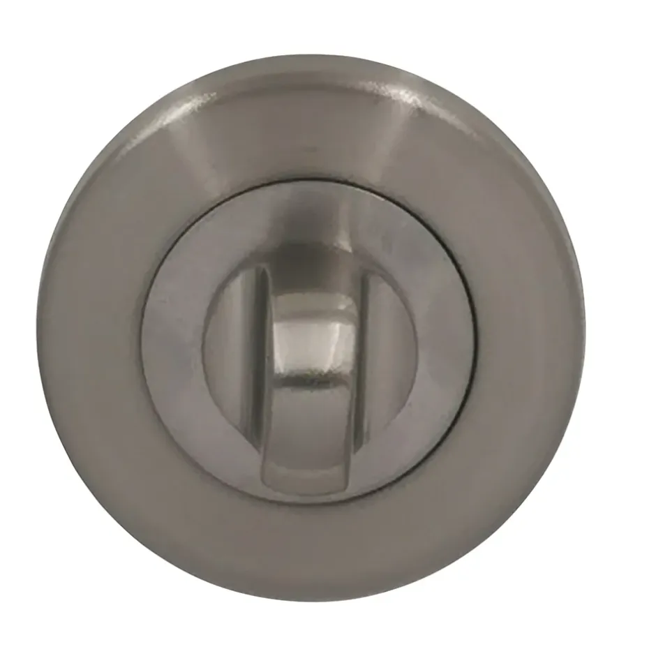 Rosace de fonction rond à visser à condamnation Duod acier effet nickel satin gris Ø52mm- Outlet