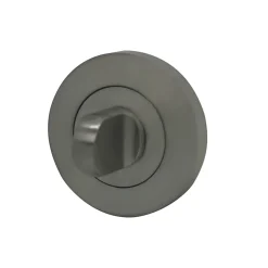 Rosace de fonction rond à visser à condamnation Duod acier effet nickel satin gris Ø52mm- Outlet