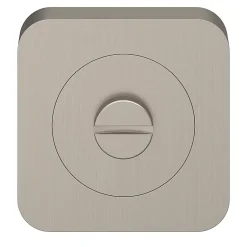 Rosace de fonction rond à visser à condamnation Duod effet nickel satin gris Ø52.5mm-GoodHome Outlet