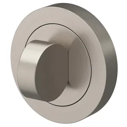 GoodHome Rosace de fonction rond à visser à condamnation Duod minimal effet nickel satin gris Ø50mm