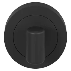 Rosace de fonction rond tube à visser à condamnation Duod mat noir Ø50mm-GoodHome Best