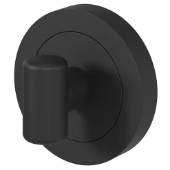 Rosace de fonction rond tube à visser à condamnation Duod mat noir Ø50mm-GoodHome Best