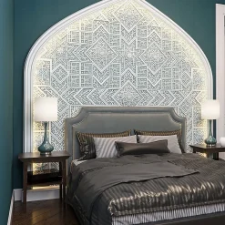 Rosace 157501 Dalle de plafond Élément décoratif 3d panneau mural 53,5 x 53,5 cm-Profhome Hot