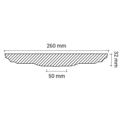 Profhome Rosace 156013 Élement décorative Élement pour plafond diametre 26 cm