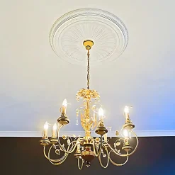 Profhome Rosace 156036 Élement décorative Élement pour plafond diametre 88,7 cm