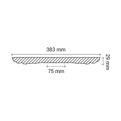 Profhome Rosace 156027 Élement décorative Élement pour plafond diametre 38,3 cm