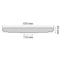 Rosace 156028 Élement décorative Élement pour plafond diametre 67 cm-Profhome New