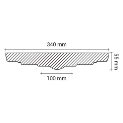 Profhome Rosace 156014 Élement décorative Élement pour plafond diametre 34 cm