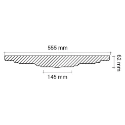 Profhome Rosace 156015 Élement décorative Élement pour plafond diametre 55,5 cm