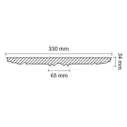 Rosace 156037 Élement décorative Élement pour plafond diametre 33 cm-Profhome Discount