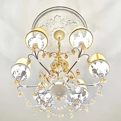 Rosace 156022 Élement décorative Élement pour plafond diametre 52,5 cm-Profhome Online