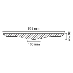 Rosace 156022 Élement décorative Élement pour plafond diametre 52,5 cm-Profhome Online