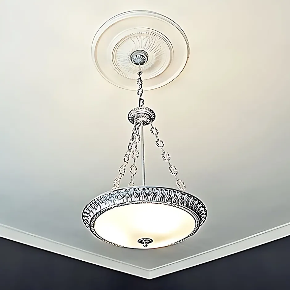 Profhome Rosace 156023 Élement décorative Élement pour plafond diametre 59 cm