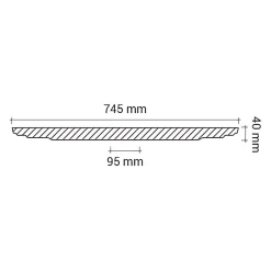 Rosace 156018 Élement décorative Élement pour plafond diametre 74,5 cm-Profhome Clearance