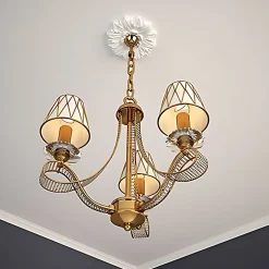 Profhome Rosace 156011 Élement pour plafond Élement décorative diametre 19,8 cm