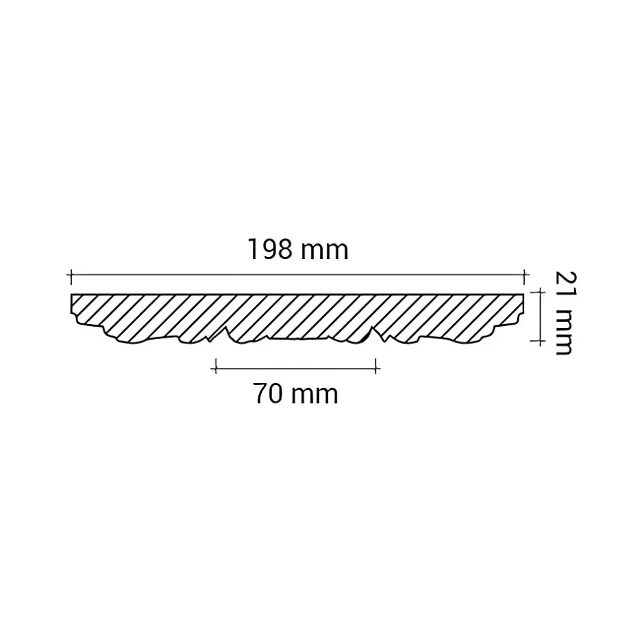 Profhome Rosace 156011 Élement pour plafond Élement décorative diametre 19,8 cm