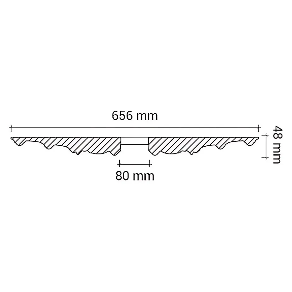 Profhome Rosace 156005 Élement pour plafond Élement décorative diametre 65,6 cm