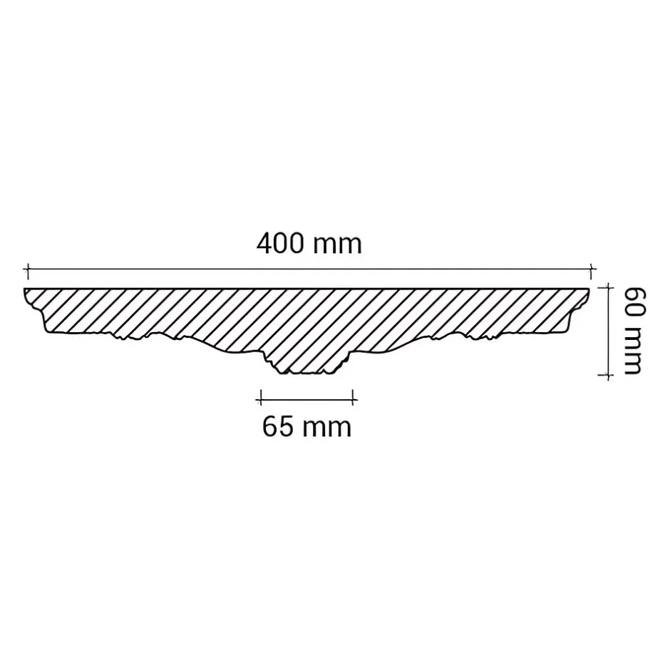 Profhome Rosace 156007 Élement pour plafond Élement décorative diametre 40 cm