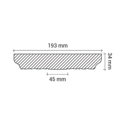 Profhome Rosace 156010 Élement pour plafond Élement décorative diametre 19,3 cm