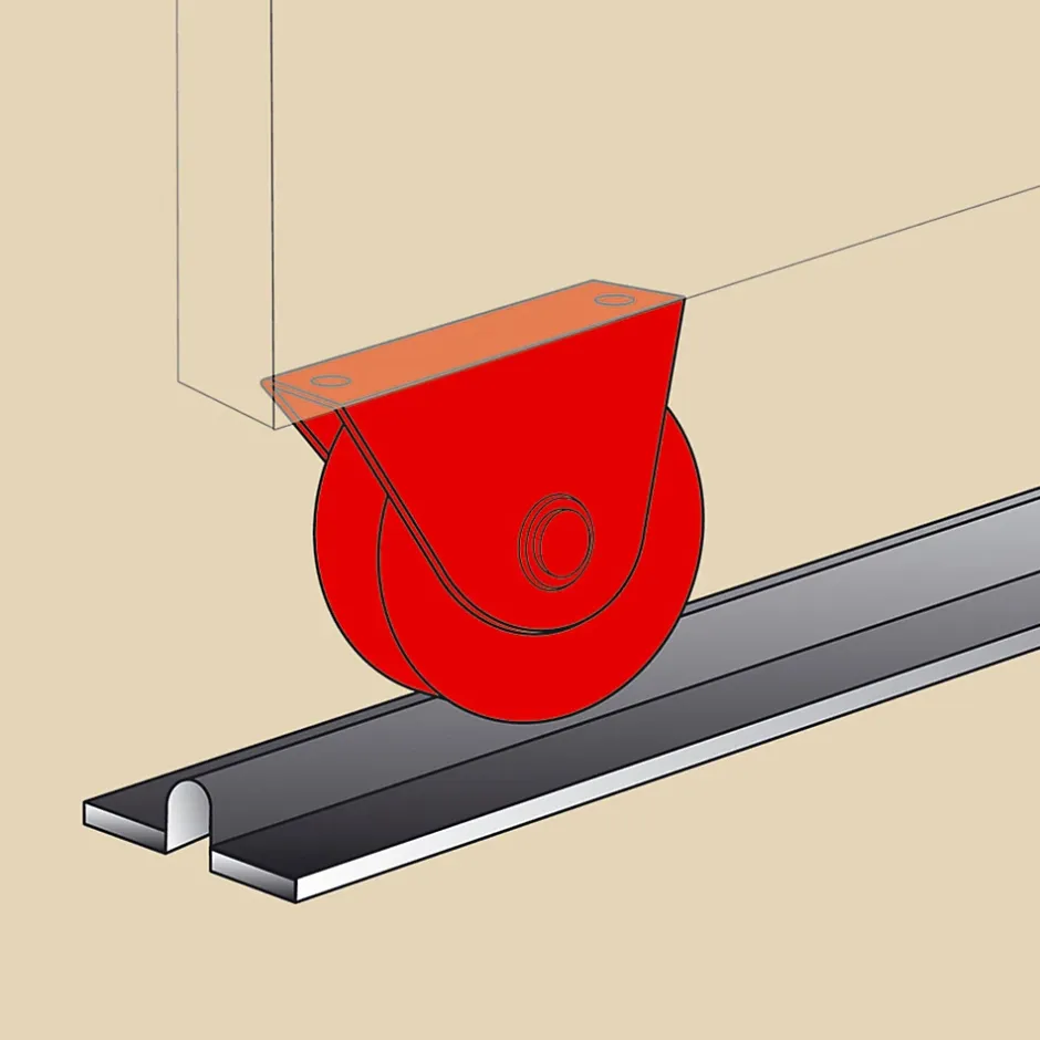 Roue gorge pour portail coulissant ø20mm L.116 x l.38 x H.85mm-Afbat - Tb Industrie Sas Clearance