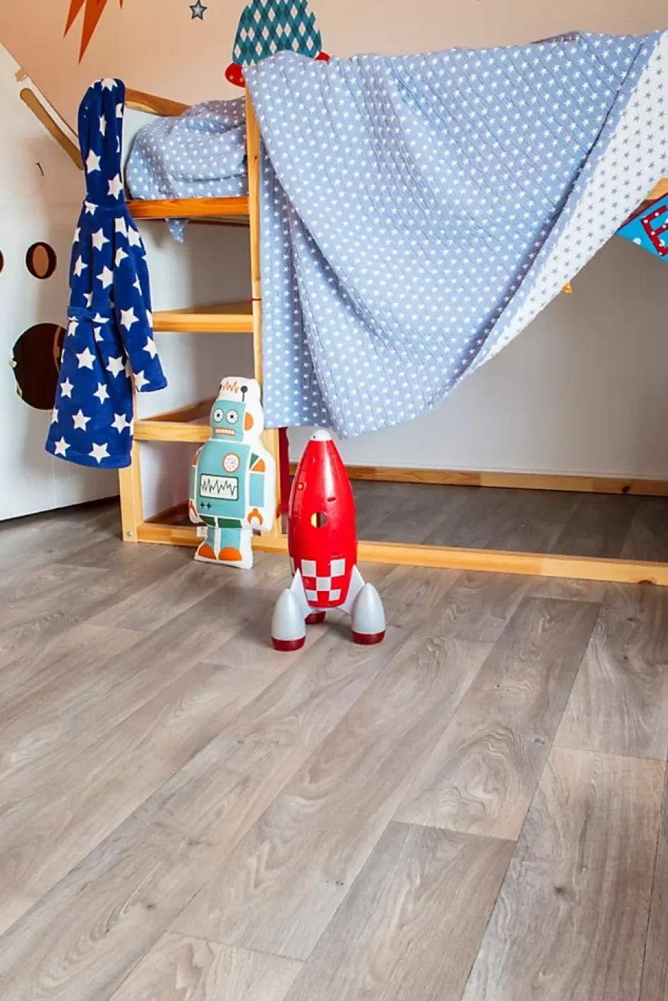 Rouleau PVC Ecofloor chêne gris L.4 m (vendu au m²)- Sale