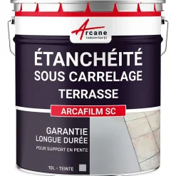 Résine d'étancheite sous carrelage extérieur pour support avec pente - ARCAFILM SC Gris - 10 L --Arcane Industries Hot
