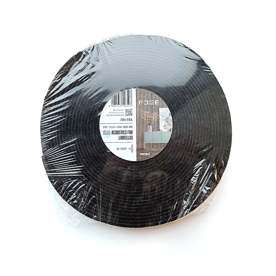 Ruban d'isolation acoustique auto-adhésif noir L.12 x l. 0.3m Ep. 0,5 cm
