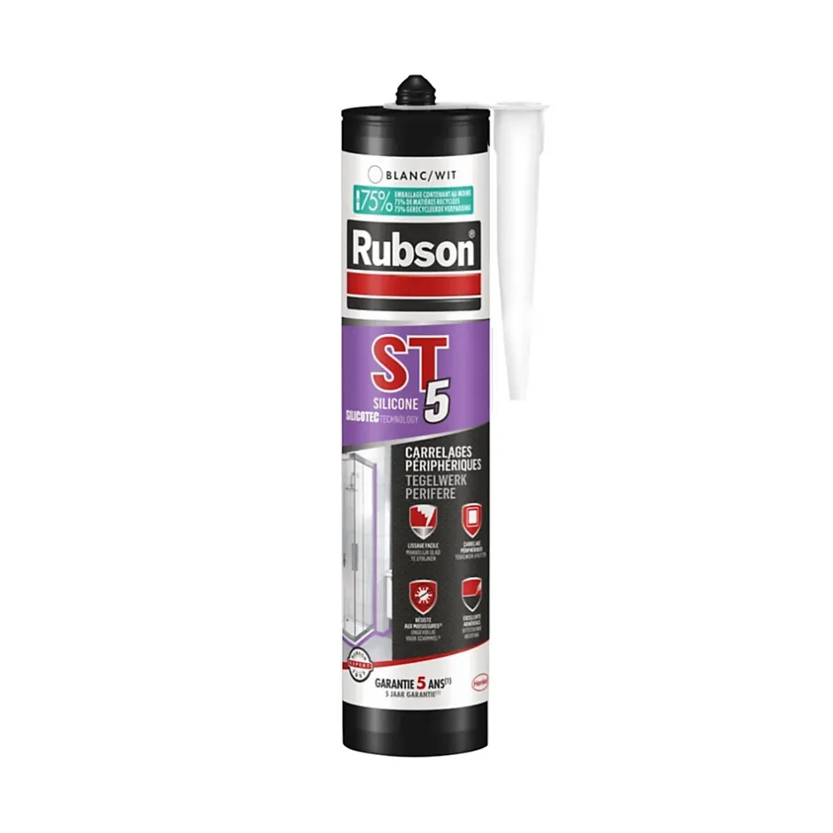 Rubson Mastic ST5 sanitaire multi-usages - Cartouche de 280 ml - Multi usage - GRIS MOYEN