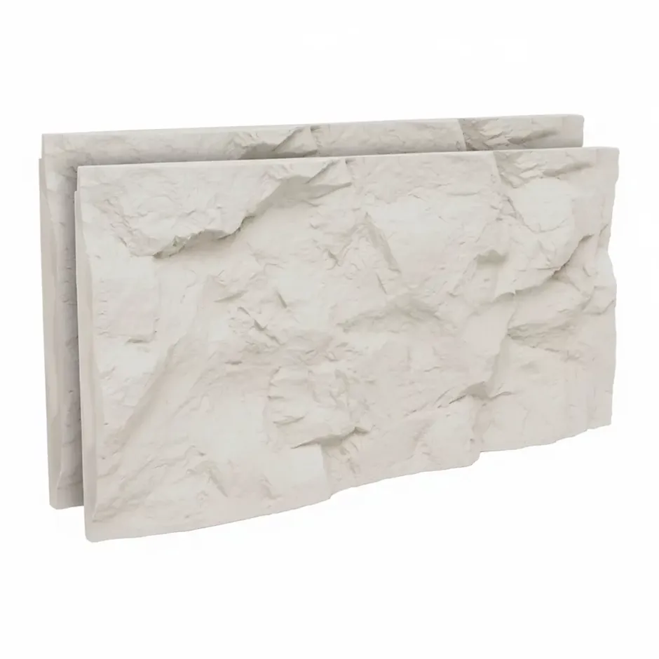 Rushmore - Lot de 2 panneaux muraux décoratifs 3D 120x60x9 cm effet pierre en PU Cachemire-Frankystar Online