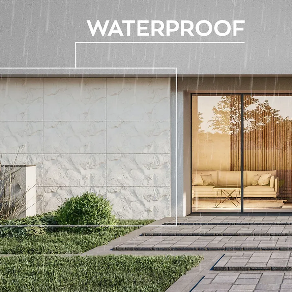 Rushmore - Lot de 2 panneaux muraux décoratifs 3D 120x60x9 cm effet pierre en PU Cachemire-Frankystar Online