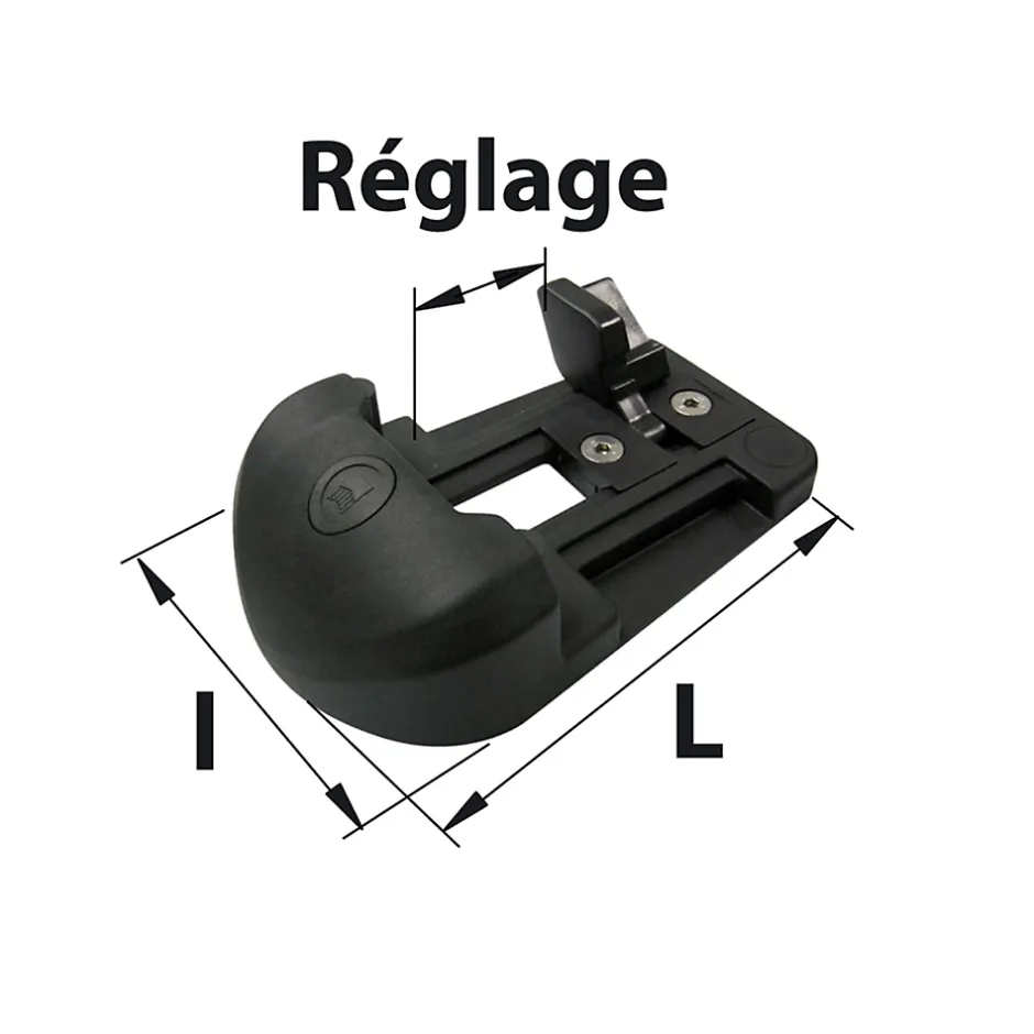 Sabot pour portail battant Afbat noir L.20,5 x P.20,5cm-Afbat - Tb Industrie Sas New