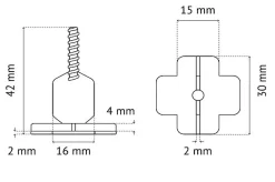 Pavilift Sachet de 100 croisillons autonivelants 2 mm en I ®