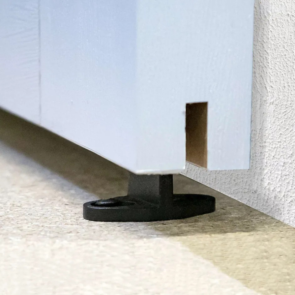 Schulte porte coulissante complète en bois - 90x215cm - porte de grange - chêne - oak blanc - système ouvert noir