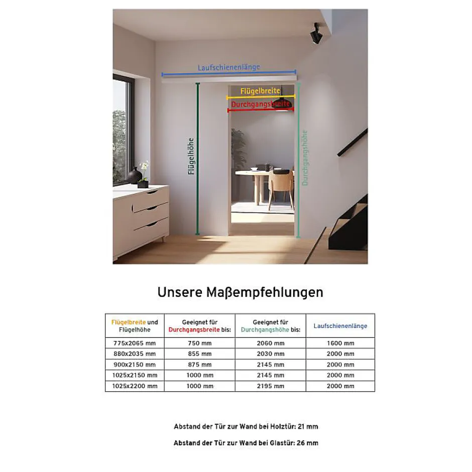 Schulte porte coulissante complète - verre - 90x215cm - décor industriel noir - système ouvert-double softclose