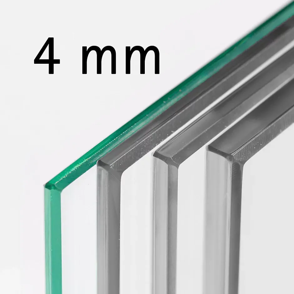 Porte intérieure en verre - 83x 211 cm- atelier - transparent - 3 rayures- gauche serrure-Schulte Online