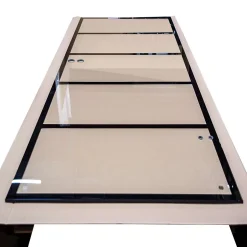 Porte intérieure en verre - 83 x 197 cm - transparent -4 rayures - réversible-Schulte Online