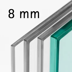 Porte intérieure en verre - 83 x 197 cm - transparent -4 rayures - réversible-Schulte Online