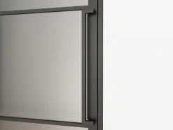 porte intérieure loft en verre - 83x204 atelier - noir mat - transparent - verrière - 3 vitrages - charnière gauche-Schulte Clearance