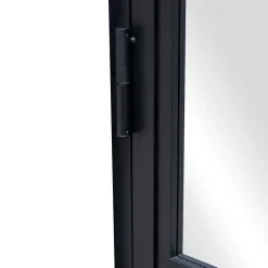 porte intérieure loft en verre - 83x204 atelier - noir mat - transparent - verrière - 3 vitrages - charnière gauche-Schulte Clearance