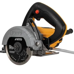 Vito Scie à carrelage 1550W Disque 110mm Coupe 34mm Poignée souple