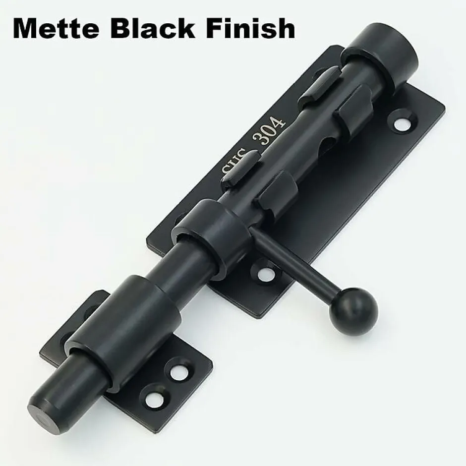 Deko Serrure de porte coulissante à cylindre avec trou pour cadenas, en acier inoxydable 304 épais, 15 cm, 160 mm